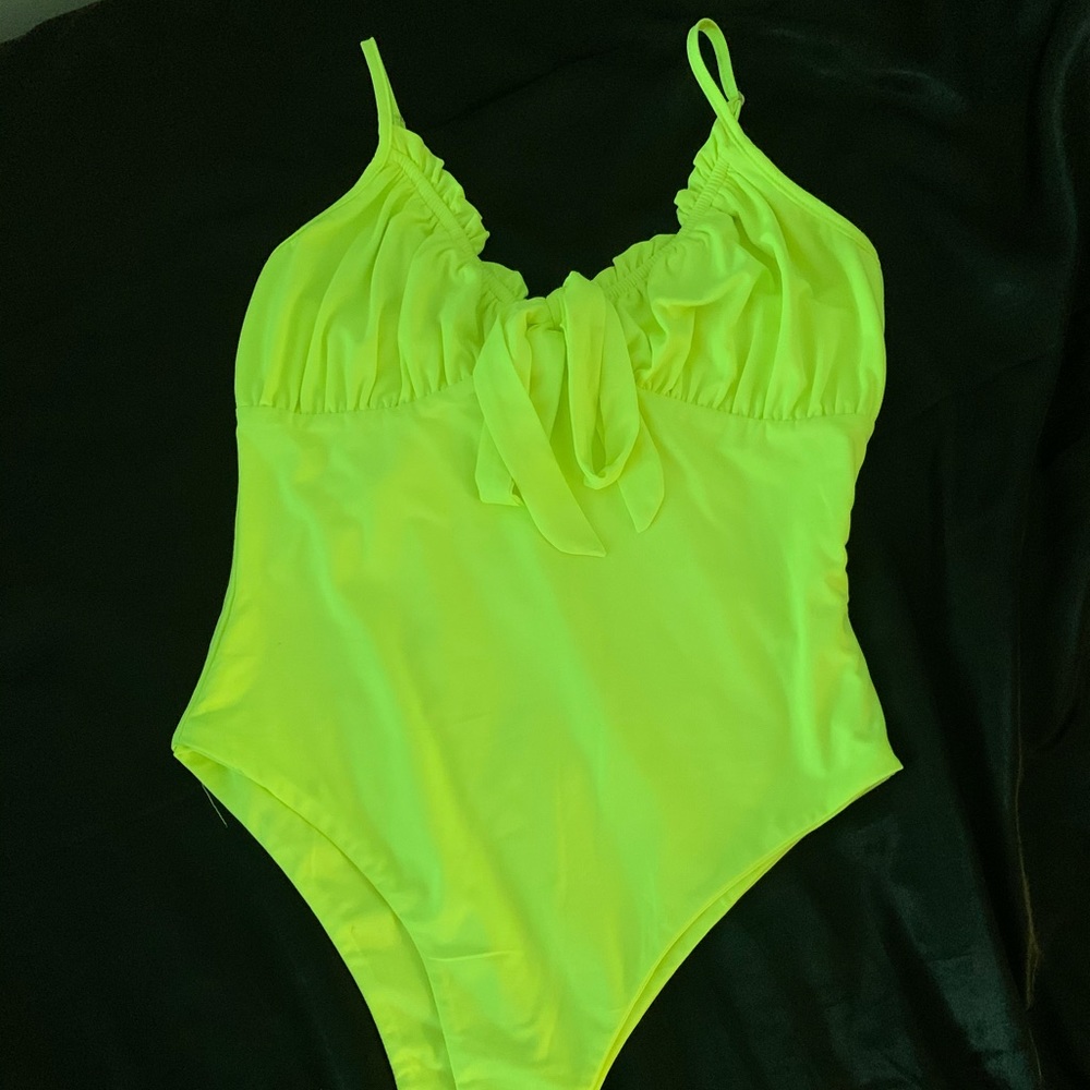 Neon green bodysuit